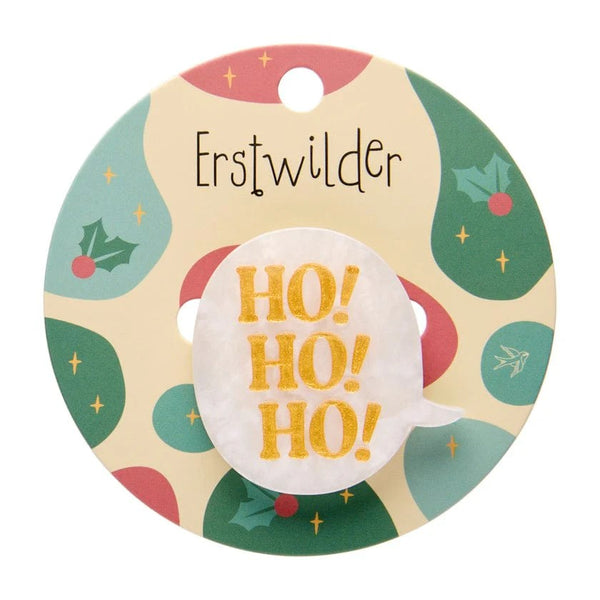 Ho, Ho, Ho! Simplified Mini Brooch | Erstwilder. Australian Art Prints and Homewares. Green Door Decor. www.greendoordecor.com.au
