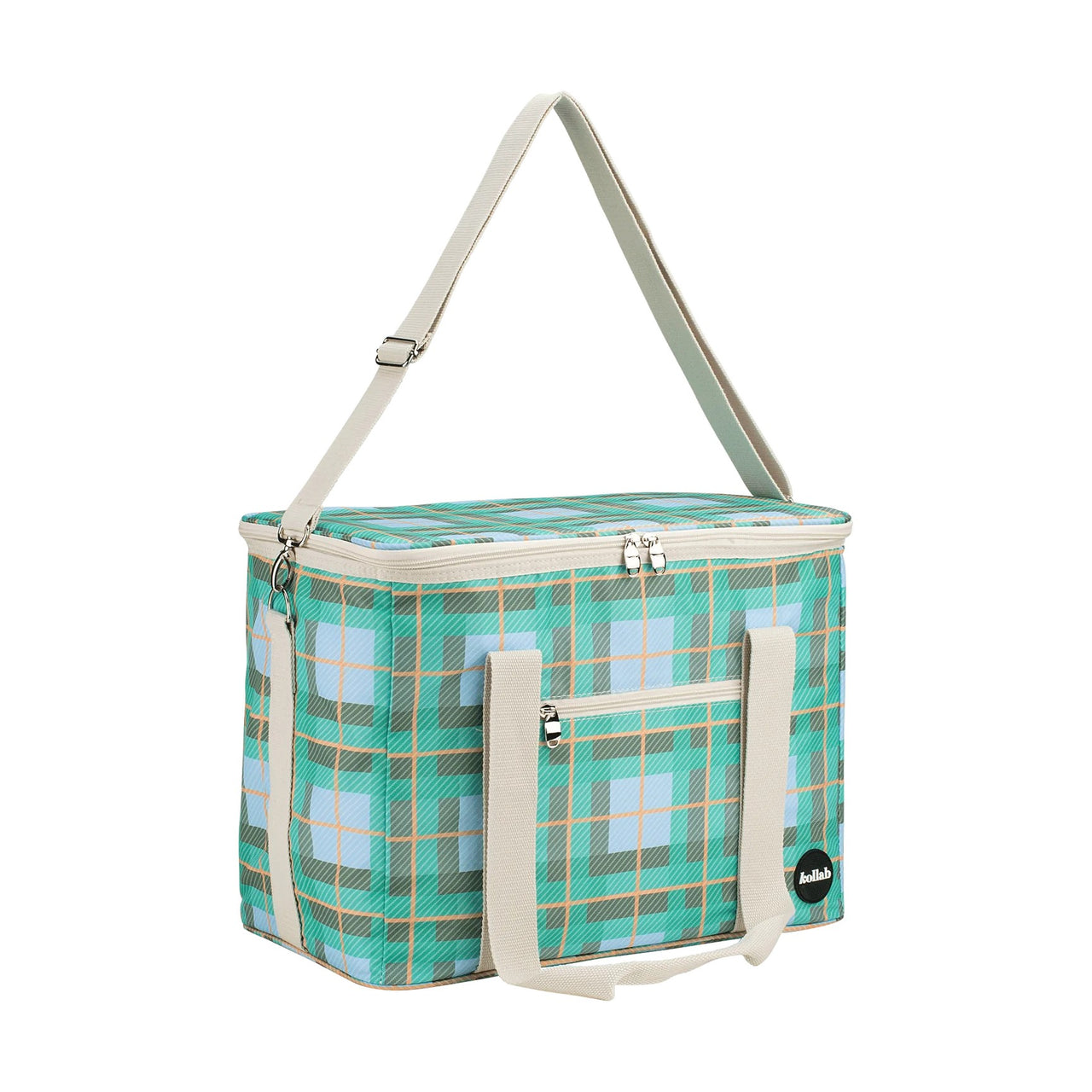 Holiday Picnic Bag | Ocean Check by Kollab. Australian Art Prints and Homewares. Green Door Decor. www.greendoordecor.com.au