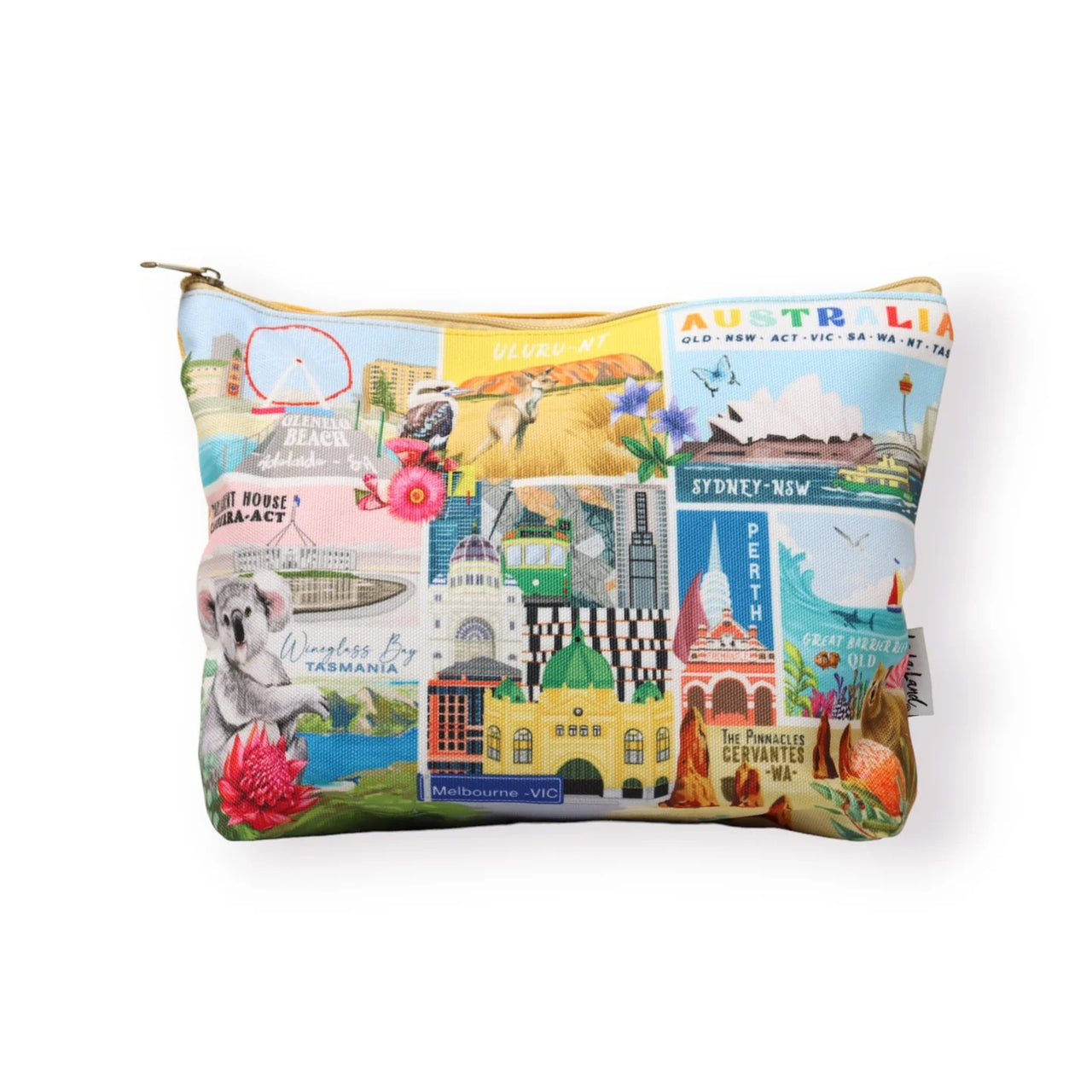 Holiday Pouch | Gday Australia by La La Land. Australian Art Prints, Fashion and Homewares. Green Door Decor. www.greendoordecor.com.au