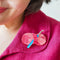 Hooked on Crochet Brooch | Erstwilder. Australian Art Prints, Gifts, Fashion and Homewares. Green Door Decor. www.greendoordecor.com.au