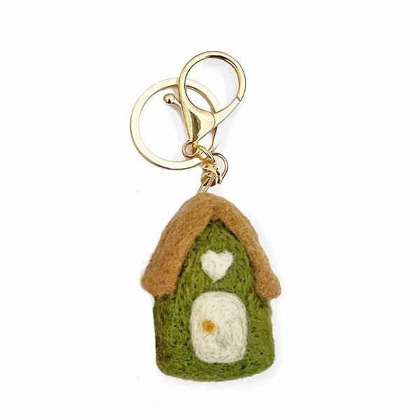 Felt House Keychain | Green by Home Dweller. Australian Art Prints and Homewares. Green Door Decor. www.greendoordecor.com.au