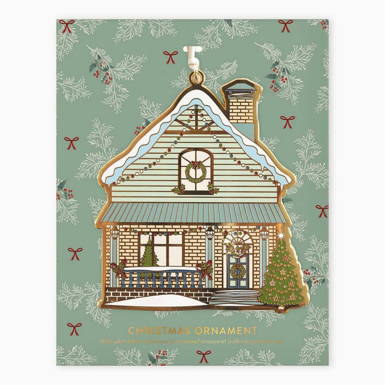 Enamel Christmas Ornament | House by Bespoke Letterpress. Australian Art Prints and Homewares. Green Door Decor. www.greendoordecor.com.au