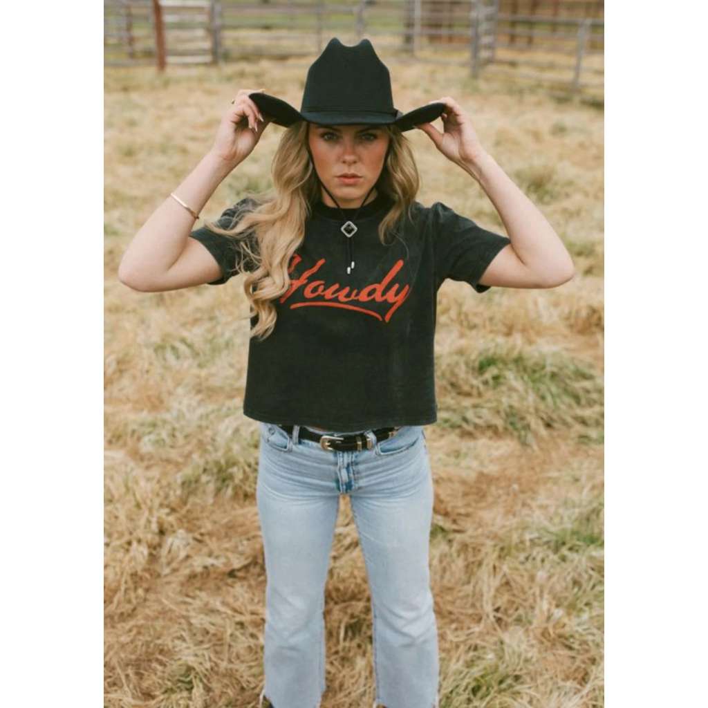 'Howdy Cowboy' Short Cut Crew | FAR MER. by Whitney by Whitney Spicer Art. Australian Art Prints, Fashion and Homewares. Green Door Decor. www.greendoordecor.com.au