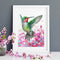 'Hummingbird and Coral Bell Flowers' Art Print by Earthdrawn Studio. Australian Art Prints and Homewares. Green Door Decor. www.greendoordecor.com.au