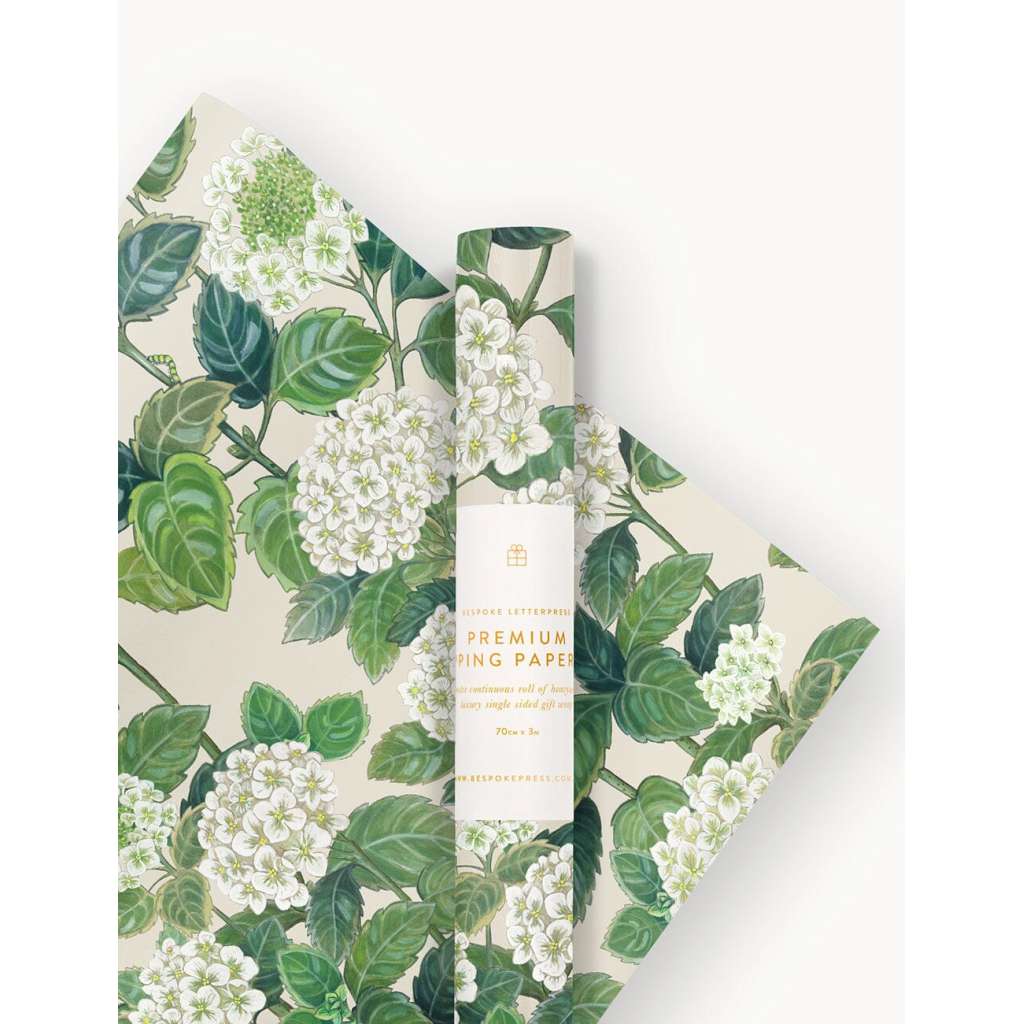 Gift Wrap Roll (3m) | Hydrangea by Bespoke Letterpress. Australian Art Prints, Gifts, Fashion and Homewares. Green Door Decor. www.greendoordecor.com.au