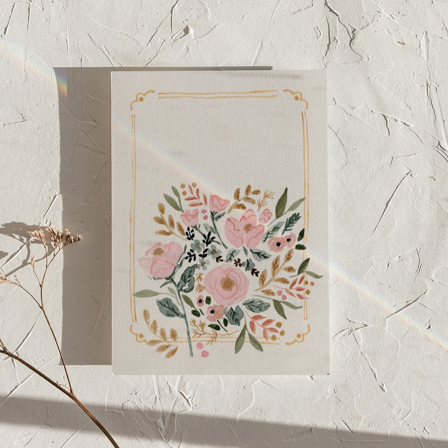 I Got You Flowers | Greeting Card by The Darling Fig. Australian Art Prints and Homewares. Green Door Decor. www.greendoordecor.com.au