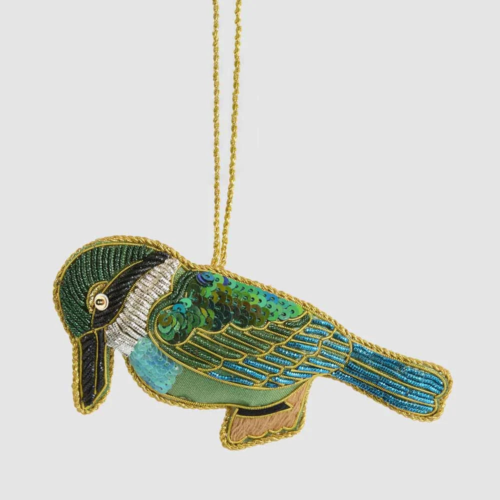 Kingfisher | Sequin Hanging Christmas Tree Decoration by Florabelle Living. Australian Art Prints, Gifts, Fashion and Homewares. Green Door Decor. www.greendoordecor.com.au