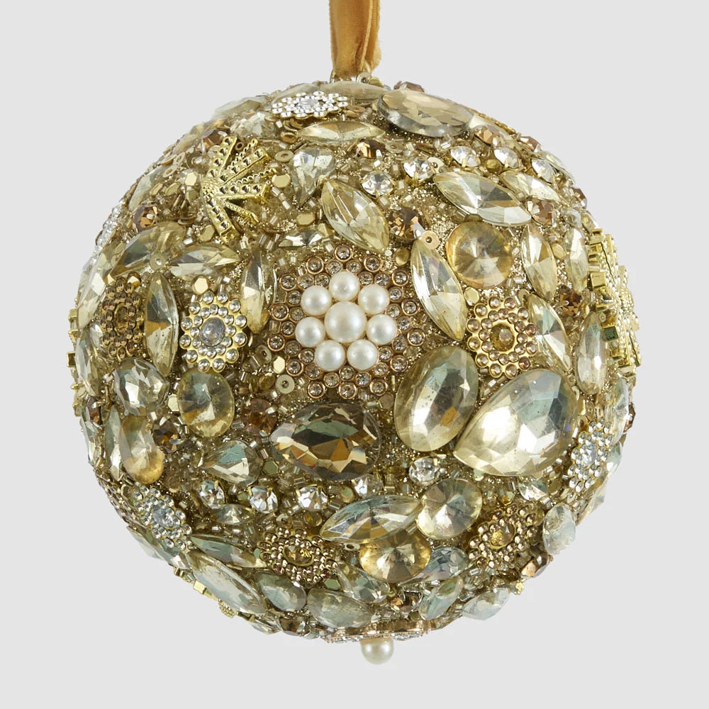Oro Gem Bauble - Gold | Christmas Hanging Decorations by Florabelle Living. Australian Art Prints, Gifts, Fashion and Homewares. Green Door Decor. www.greendoordecor.com.au