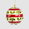 Red with Green Leaf Capiz Bauble | Christmas Hanging Decorations by Florabelle Living. Australian Art Prints, Gifts, Fashion and Homewares. Green Door Decor. www.greendoordecor.com.au