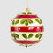 Red with Green Leaf Capiz Bauble | Christmas Hanging Decorations by Florabelle Living. Australian Art Prints, Gifts, Fashion and Homewares. Green Door Decor. www.greendoordecor.com.au