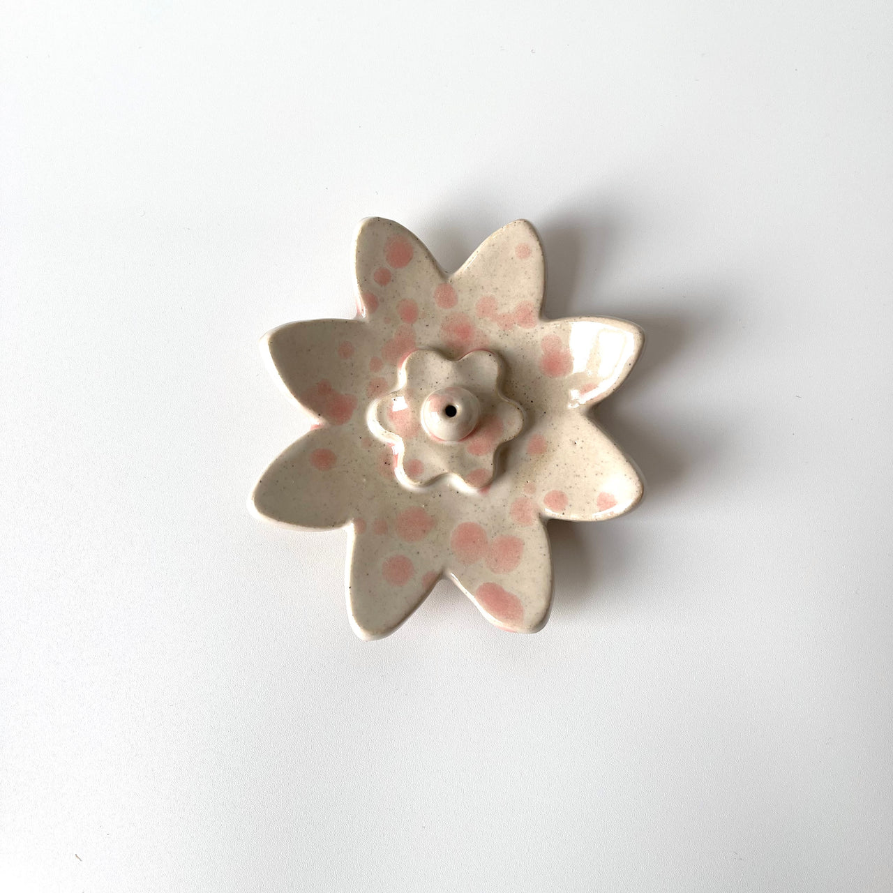 Petal Incense Holder | Pink Spots by Bei Creative. Australian Art Prints and Homewares. Green Door Decor. www.greendoordecor.com.au