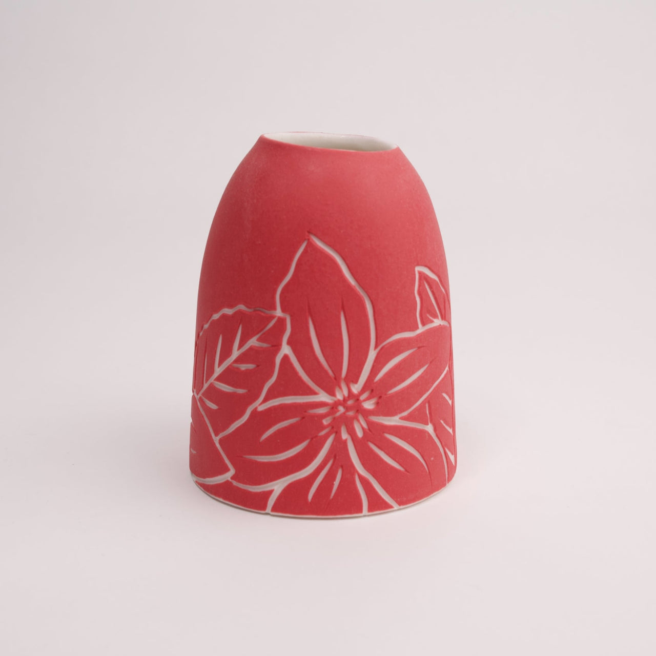 Floral Bud Vase | Red by Tania Vrancic Ceramics. Australian Art Prints and Homewares. Green Door Decor. www.greendoordecor.com.au