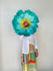 Dancing Paper Flower XL | Aqua. Australian Art Prints and Homewares. Green Door Decor. www.greendoordecor.com.au