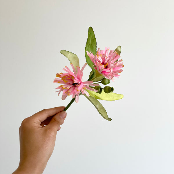 Gum Paper Flower Stem | Pink. Australian Art Prints and Homewares. Green Door Decor. www.greendoordecor.com.au