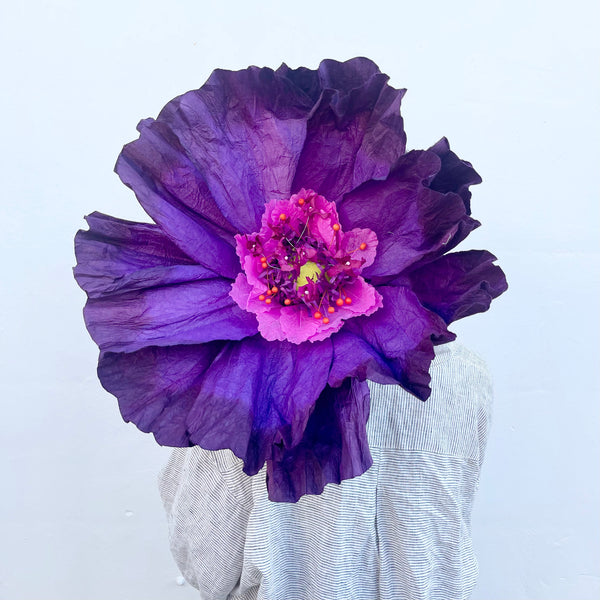 Dancing Paper Flower XL | Purple. Australian Art Prints and Homewares. Green Door Decor. www.greendoordecor.com.au