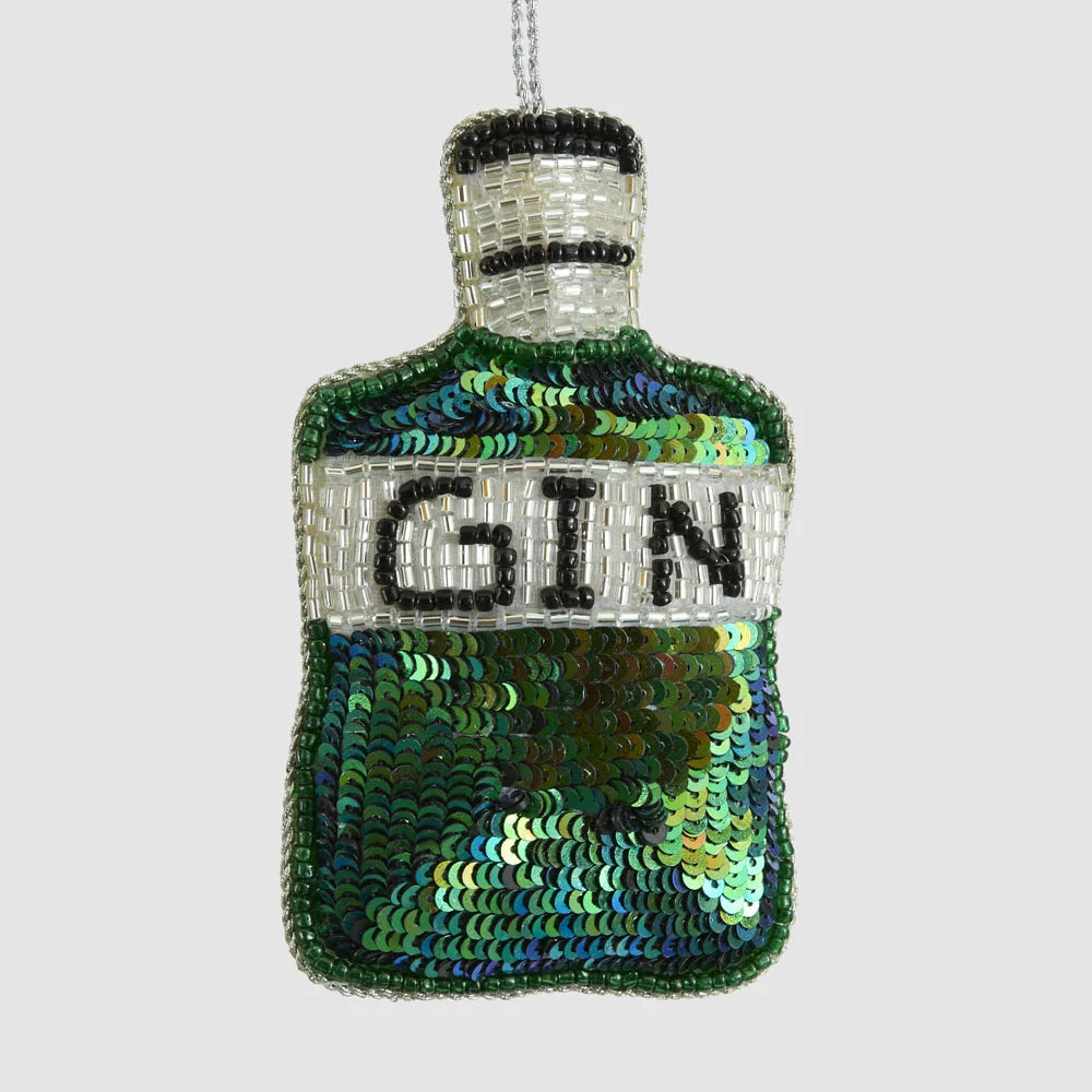 Gin Time | Sequin Hanging Christmas Tree Decoration by Florabelle Living. Australian Art Prints, Gifts, Fashion and Homewares. Green Door Decor. www.greendoordecor.com.au