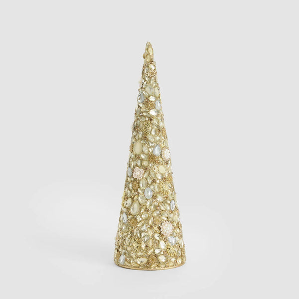 Oro Gem Cone Tree Gold | Christmas Decorations by Florabelle Living. Australian Art Prints, Gifts, Fashion and Homewares. Green Door Decor. www.greendoordecor.com.au