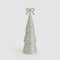 Tiffany Bugle Bead Tiered Cone Tree Large - Silver | Christmas Decorations by Florabelle Living. Australian Art Prints, Gifts, Fashion and Homewares. Green Door Decor. www.greendoordecor.com.au