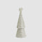 Tiffany Bow Bugle Bead Tiered Cone Tree Small - Silver | Christmas Decorations by Florabelle Living. Australian Art Prints, Gifts, Fashion and Homewares. Green Door Decor. www.greendoordecor.com.au