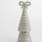 Tiffany Bow Bugle Bead Tiered Cone Tree Small - Silver | Christmas Decorations by Florabelle Living. Australian Art Prints, Gifts, Fashion and Homewares. Green Door Decor. www.greendoordecor.com.au