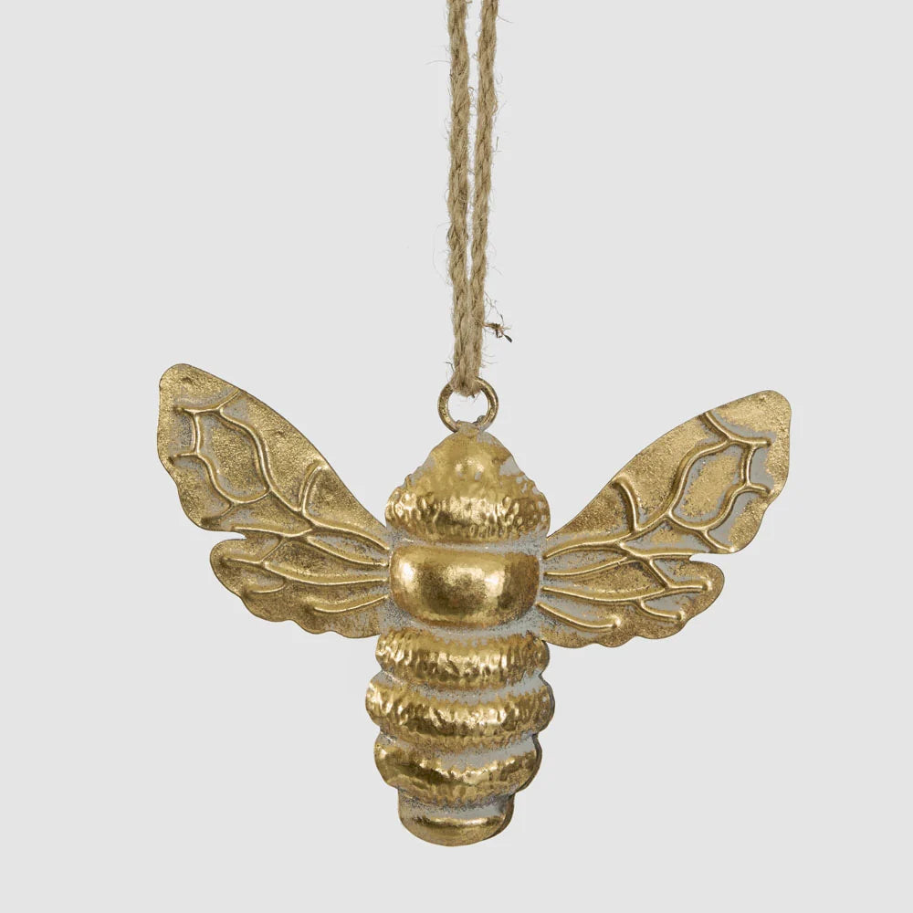Golden Bee Decoration | Christmas Hanging Decorations by Florabelle Living. Australian Art Prints, Gifts, Fashion and Homewares. Green Door Decor. www.greendoordecor.com.au