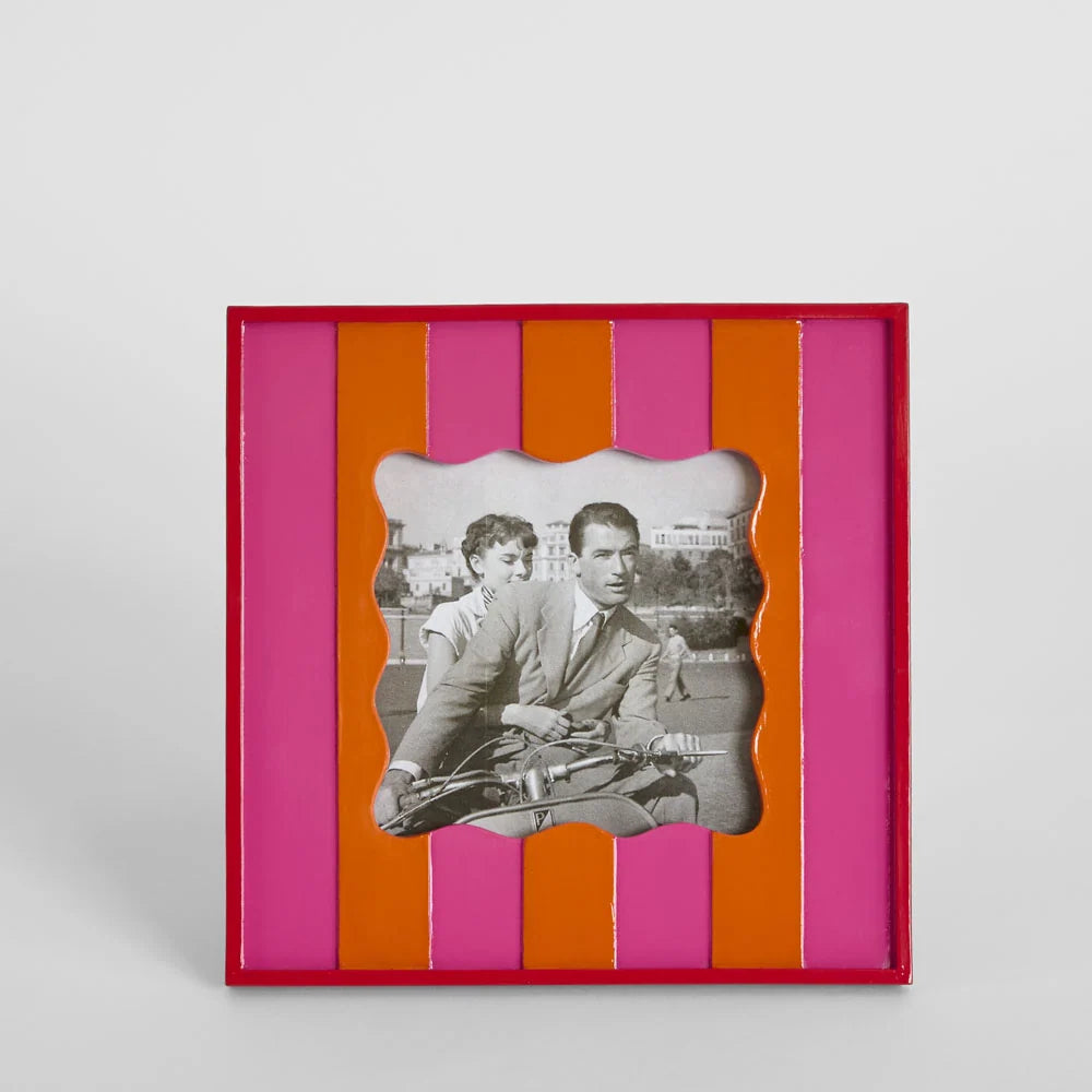 Ciao Bella Photo Frame 4x4 | Fuchsia Orange by Florabelle Living. Australian Art Prints, Gifts, Fashion and Homewares. Green Door Decor. www.greendoordecor.com.au