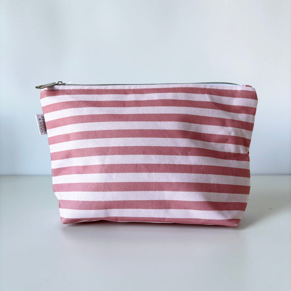 Zipper Pouch | Pink Stripe | Zephyr + Soul | Designed and handmade in Australia. Australian Art Prints and Homewares. Green Door Decor. www.greendoordecor.com.au