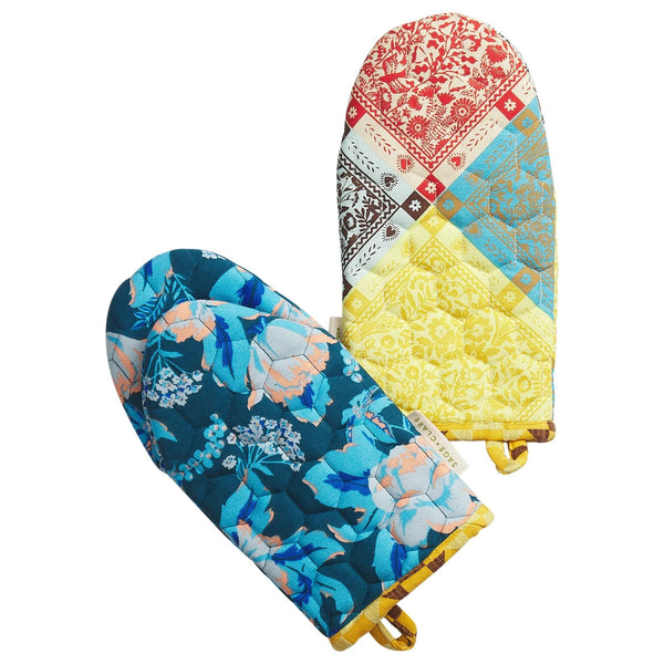 'Indiana' Oven Mitt Set by Sage and Clare. Australian Art Prints, Gifts, Fashion and Homewares. Green Door Decor. www.greendoordecor.com.au