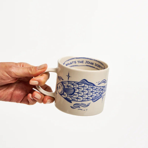Inked Mug | John Dory by Jones and Co. Australian Art Prints, Gifts, Fashion and Homewares. Green Door Decor. www.greendoordecor.com.au