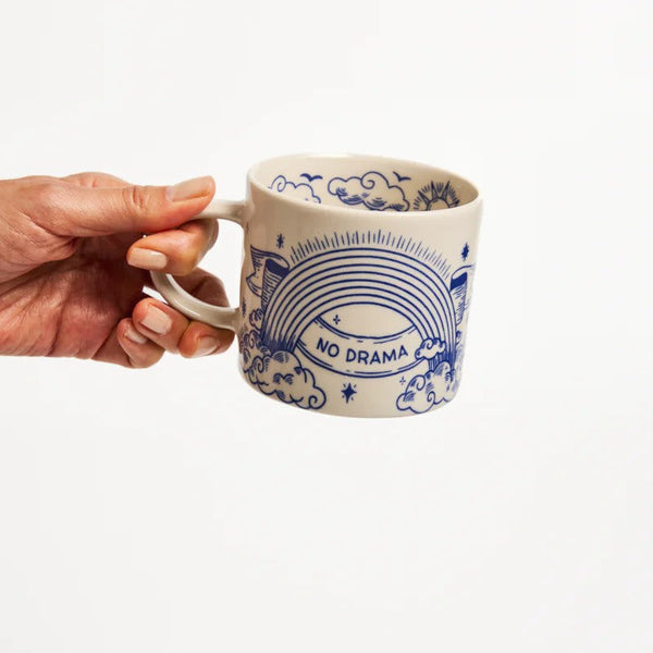 Inked Mug | No Drama by Jones and Co. Australian Art Prints, Gifts, Fashion and Homewares. Green Door Decor. www.greendoordecor.com.au