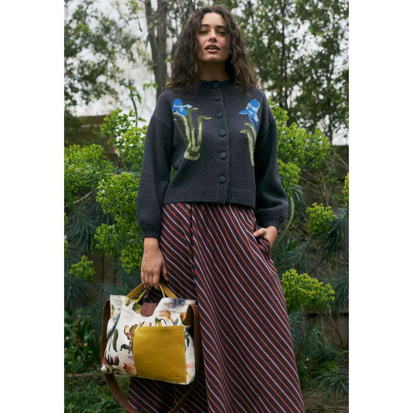 Iris Cardigan | Charcoal by Nancybird. Australian Art Prints, Fashion and Homewares. Green Door Decor. www.greendoordecor.com.au