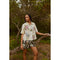 Iris Shorts | Charcoal Archive Floral by Nancybird. Australian Art Prints, Gifts, Fashion and Homewares. Green Door Decor. www.greendoordecor.com.au
