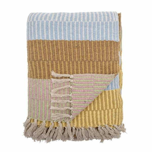 Bloomingville | Isnel Throw - Brown/Blue by French Bazaar. Australian Art Prints, Gifts, Fashion and Homewares. Green Door Decor. www.greendoordecor.com.au