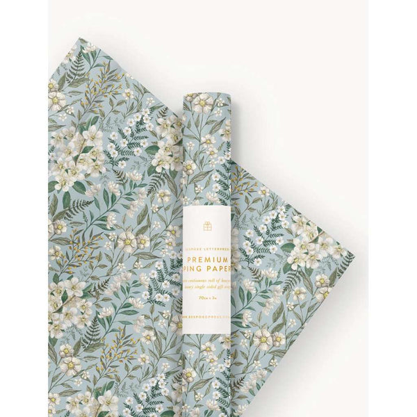 Gift Wrap Roll (3m) | Ivory Garden by Bespoke Letterpress. Australian Art Prints, Gifts, Fashion and Homewares. Green Door Decor. www.greendoordecor.com.au