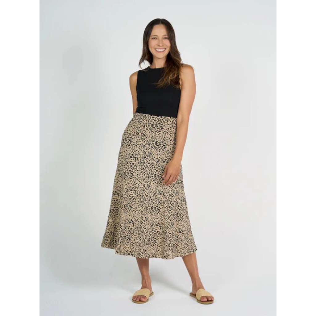 Jackson Bamboo Maxi Skirt | Brown Leopard by Lou Lou Australia. Australian Art Prints, Fashion and Homewares. Green Door Decor. www.greendoordecor.com.au