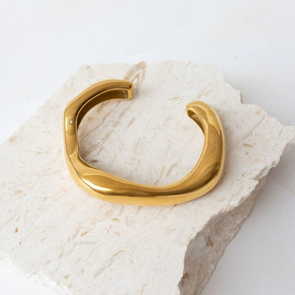 'Jagger' Bangle | Gold by Sun Soul Jewellery. Australian Art Prints and Homewares. Green Door Decor. www.greendoordecor.com.au