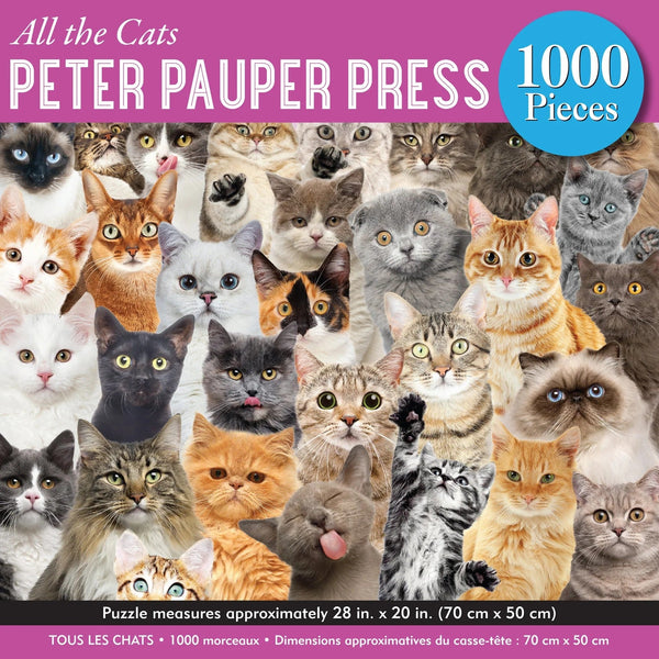 Jigsaw Puzzle (1000 Pieces) | All The Cats by Peter Pauper Press. Australian Art Prints, Gifts, Fashion and Homewares. Green Door Decor. www.greendoordecor.com.au
