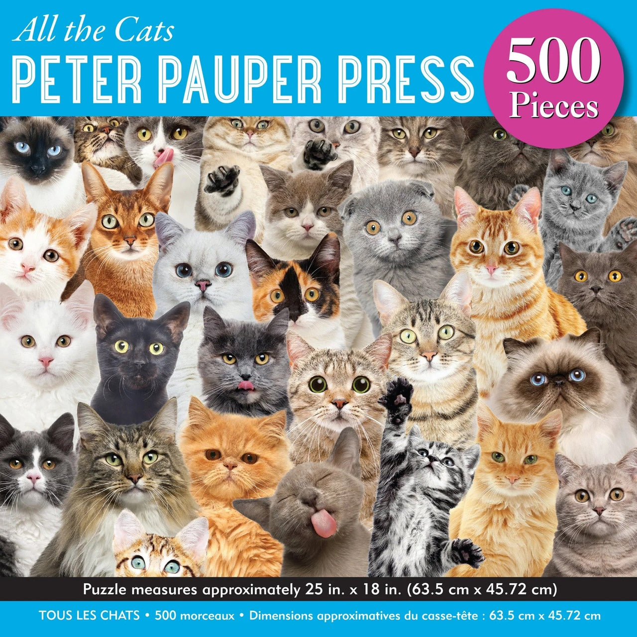 Jigsaw Puzzle (1000 Pieces) | All The Cats by Peter Pauper Press. Australian Art Prints, Gifts, Fashion and Homewares. Green Door Decor. www.greendoordecor.com.au