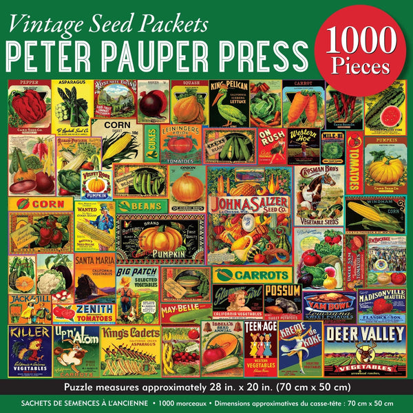 Jigsaw Puzzle (1000 Pieces) | Vintage Seed Packets by Peter Pauper Press. Australian Art Prints, Gifts, Fashion and Homewares. Green Door Decor. www.greendoordecor.com.au