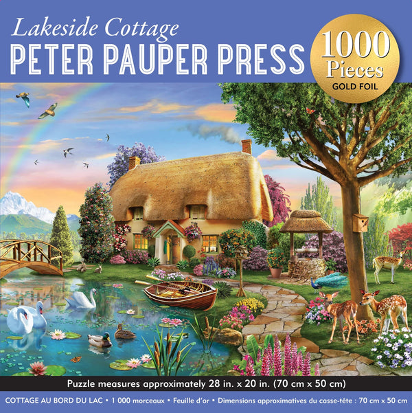 Jigsaw Puzzle (1000 Pieces) | Lakeside Cottage by Peter Pauper Press. Australian Art Prints, Gifts, Fashion and Homewares. Green Door Decor. www.greendoordecor.com.au