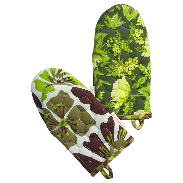 'Jolene' Oven Mitt Set by Sage and Clare. Australian Art Prints, Gifts, Fashion and Homewares. Green Door Decor. www.greendoordecor.com.au