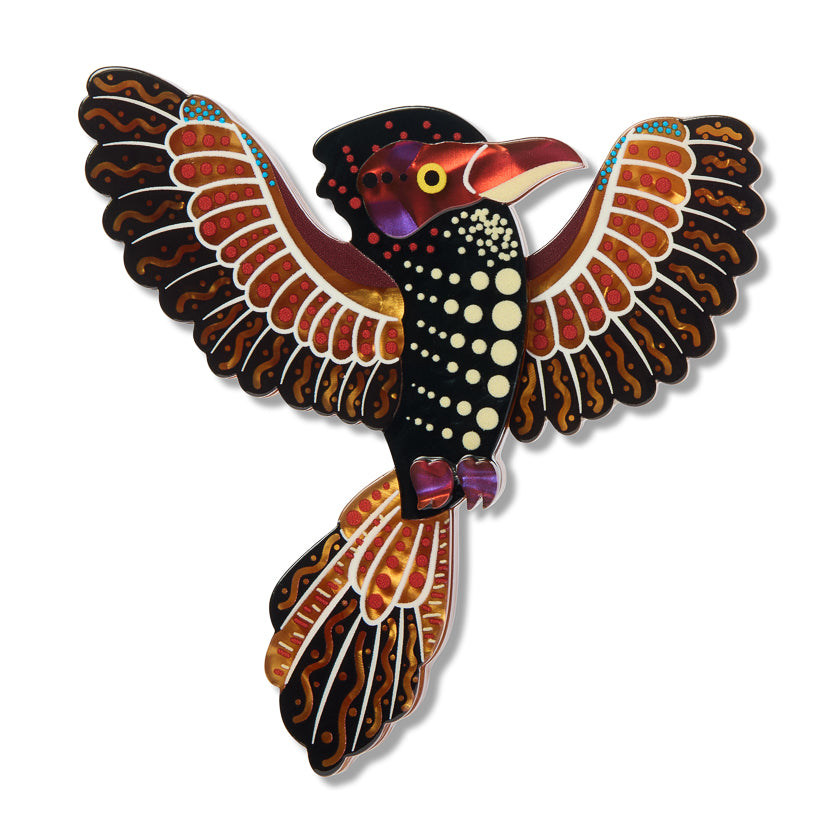 Jullen Guh Brooch | Erstwilder x Brooke Sutton. Australian Art Prints, Gifts, Fashion and Homewares. Green Door Decor. www.greendoordecor.com.au