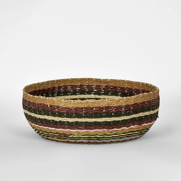 Kaipo Handwoven Paper Rope Basket - Multicolour by Florabelle Living. Australian Art Prints and Homewares. Green Door Decor. www.greendoordecor.com.au