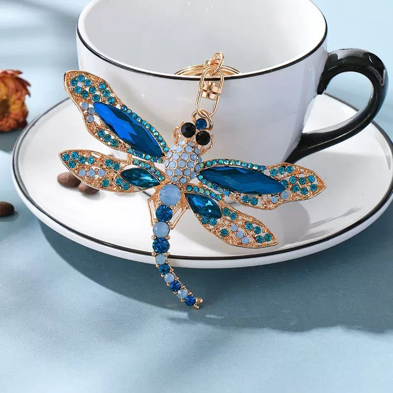 Keyring - Dragonfly Blue by Yellow Rock Decor. Australian Art Prints, Gifts, Fashion and Homewares. Green Door Decor. www.greendoordecor.com.au