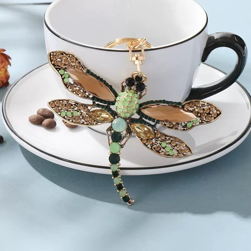 Keyring - Dragonfly Green by Yellow Rock Decor. Australian Art Prints, Gifts, Fashion and Homewares. Green Door Decor. www.greendoordecor.com.au