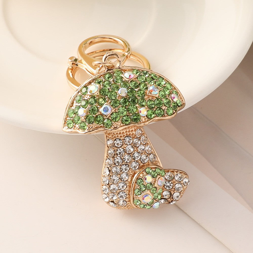Keyring - Green Mushroom  by Yellow Rock Decor. Australian Art Prints, Gifts, Fashion and Homewares. Green Door Decor. www.greendoordecor.com.au