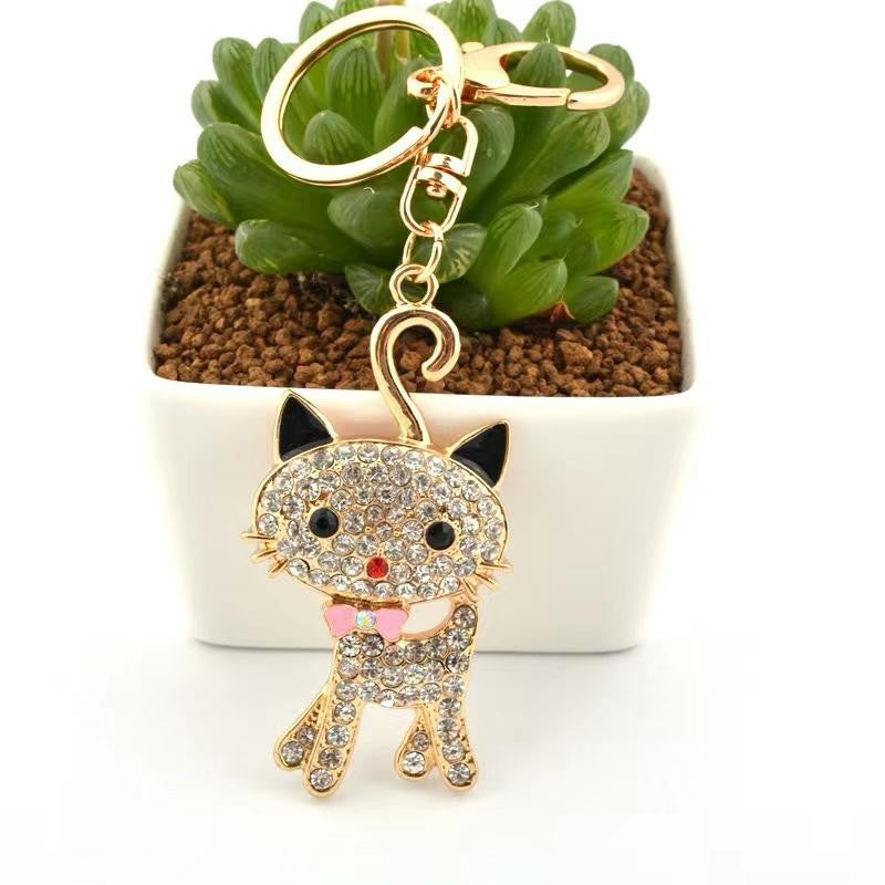 Keyring - Pussy Cat by Yellow Rock Decor. Australian Art Prints, Gifts, Fashion and Homewares. Green Door Decor. www.greendoordecor.com.au