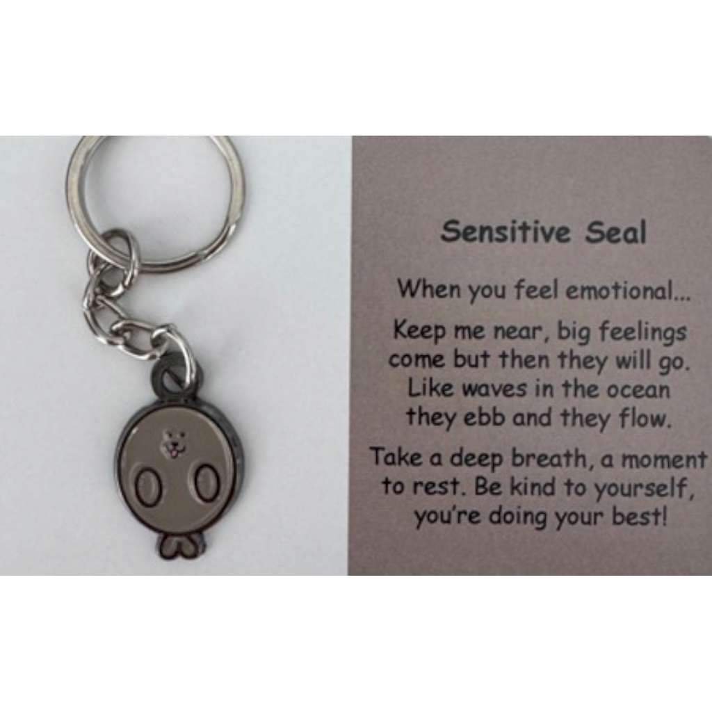 Sensitive Seal | Mental Wellbeing Keyrings by Little Joys by Amelie ...