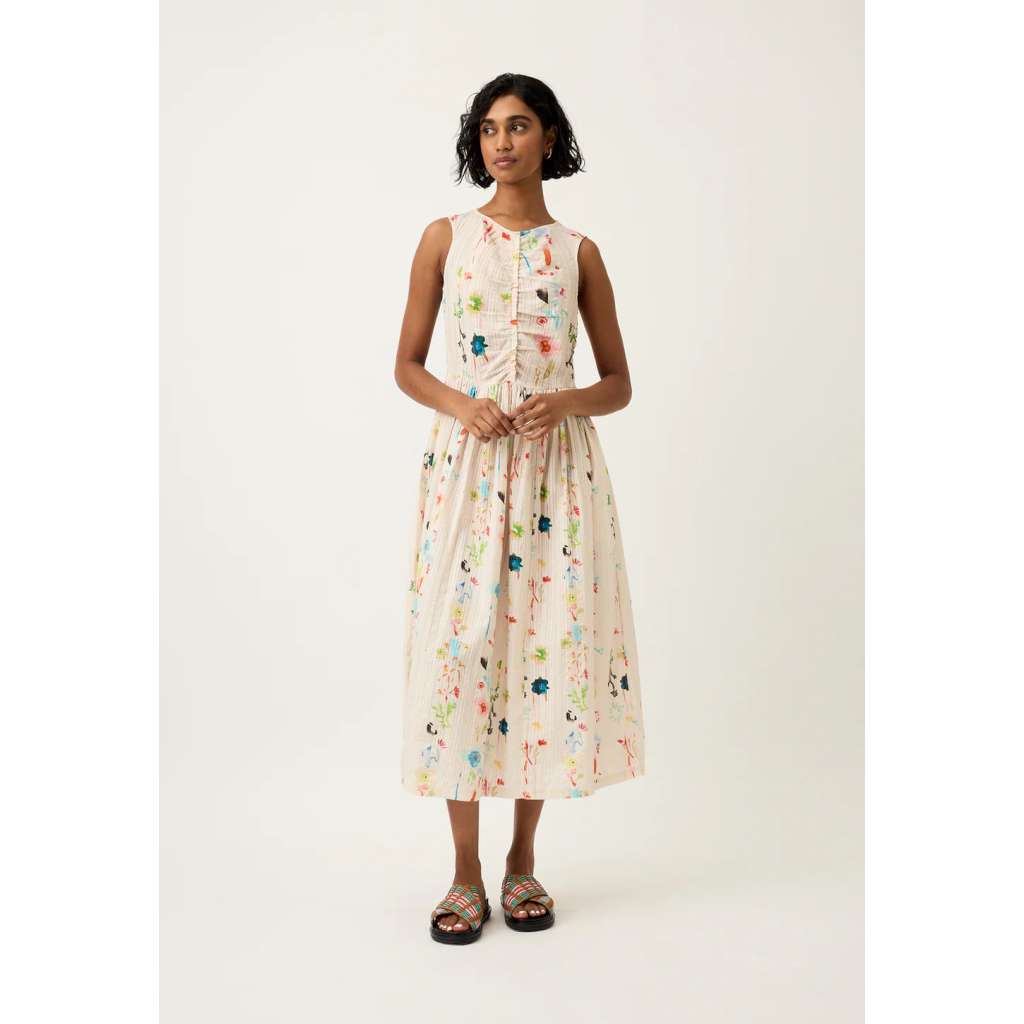 Khai Dress | Watercolour Cream by Nancybird. Australian Art Prints and Homewares. Green Door Decor. www.greendoordecor.com.au