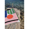 Khaki Pink Abstract Beach Towel by Mapoesie. Australian Art Prints and Homewares. Green Door Decor. www.greendoordecor.com.au